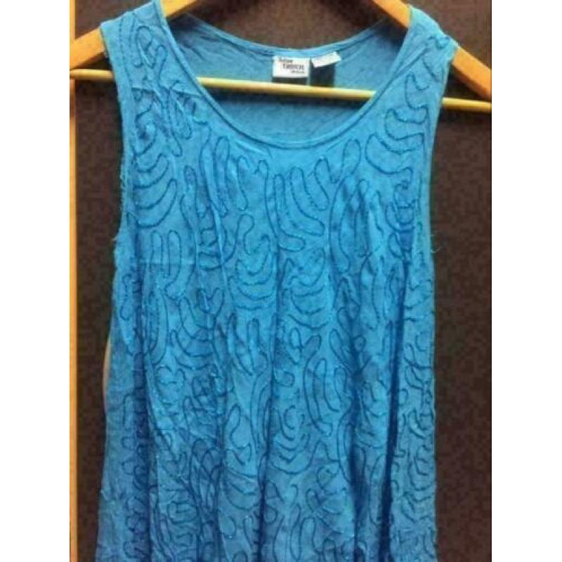 Blauw zomer jurk,maat: l