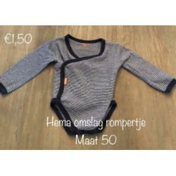 Rompertjes H&M en Hema z.g.a.n. diverse kleuren