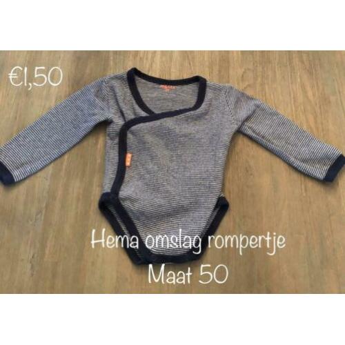 Rompertjes H&M en Hema z.g.a.n. diverse kleuren