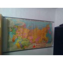 Wandkaart schoolplaat Sovjet-Unie CCCP