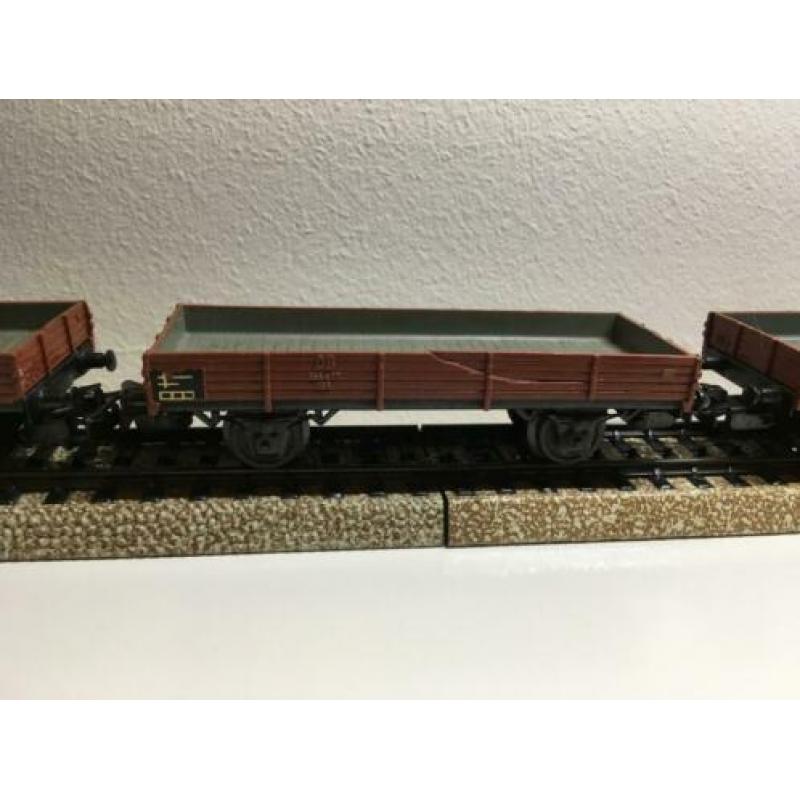 A308 Drie Marklin Wagons 4503 Platte Bakwagens