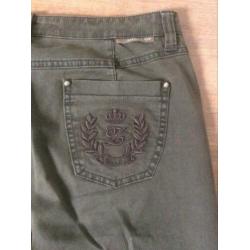 Nette staat Zerres kakigroene jeans 3/4, maat 46
