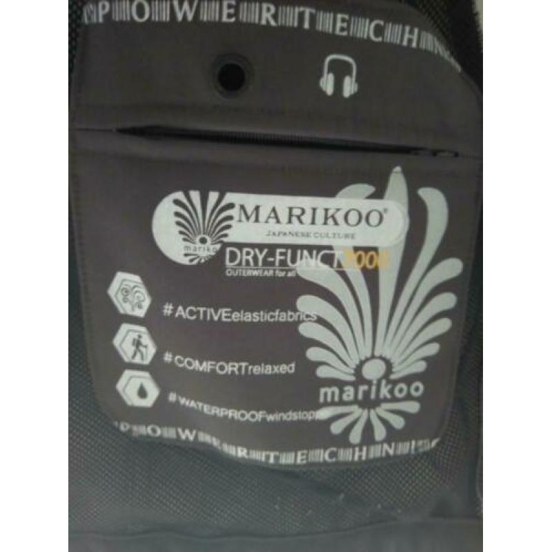 Antraciet warme marikoo jas / regenjas / parka maat L 38/40
