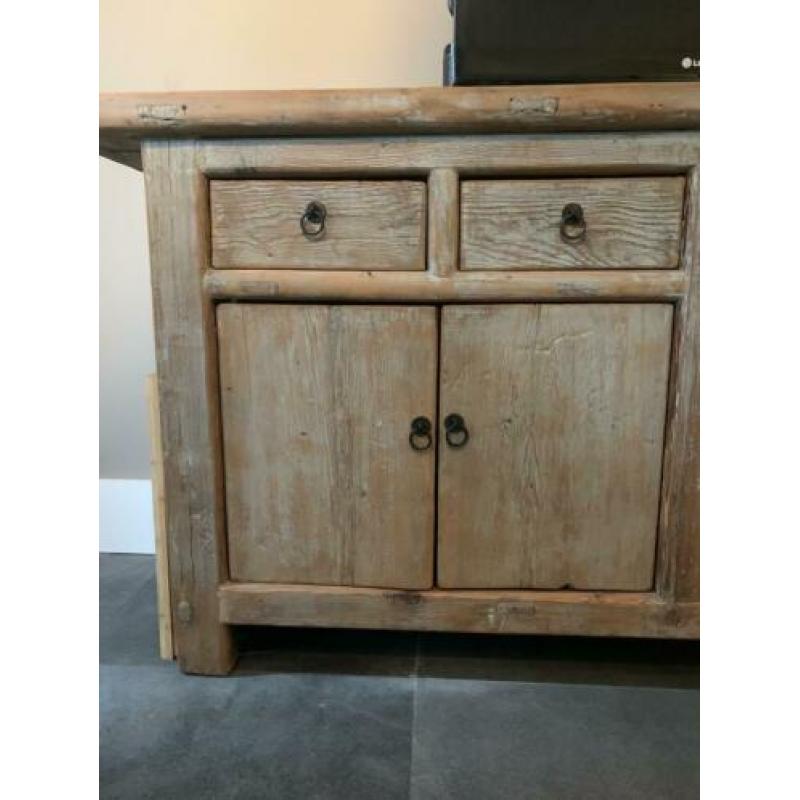 Dressoir teakhout greywash