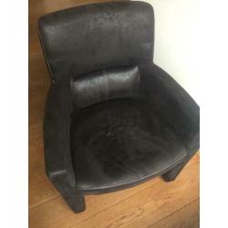 6 lederen eetkamerstoelen - bruin