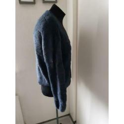 Nieuwstaat: Blauw fluffy vest EKSEPT mt XL