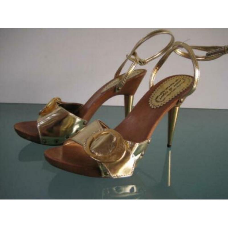 GRATIS VERZENDEN | SEXY gouden sandalen 40