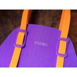 tas - Italiaans design - merk IOAIIIO - paars en oranje
