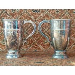 Stel prachtige silverplate Art Deco bekers uit Engeland 1920
