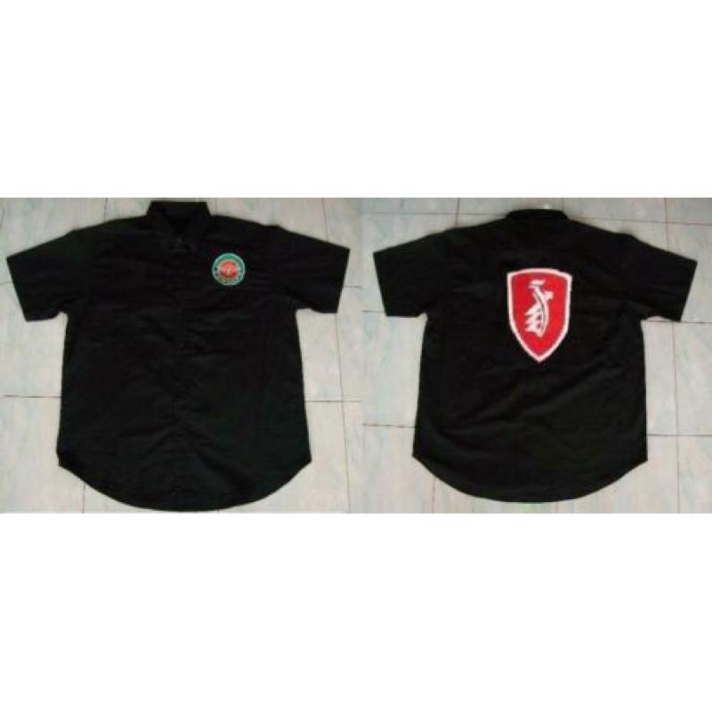 nieuwe ZÜNDAPP Zundapp (ronde logo) blouse hemd shirt zwart