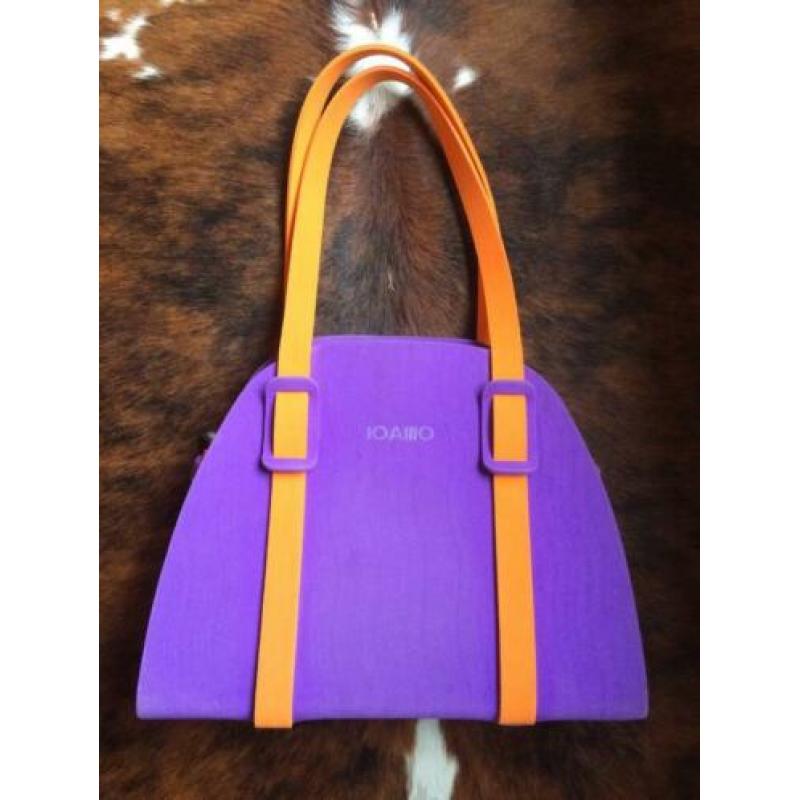 tas - Italiaans design - merk IOAIIIO - paars en oranje