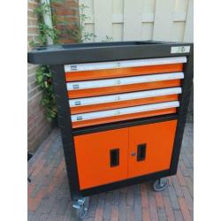 Gereedschapswagen 4 laden, oranje