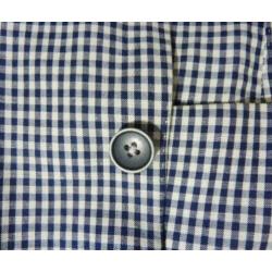 Blauw-wit woolblend geruite blazer van Van Gils