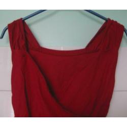 Rode top | Rood topje stretch maat S 36