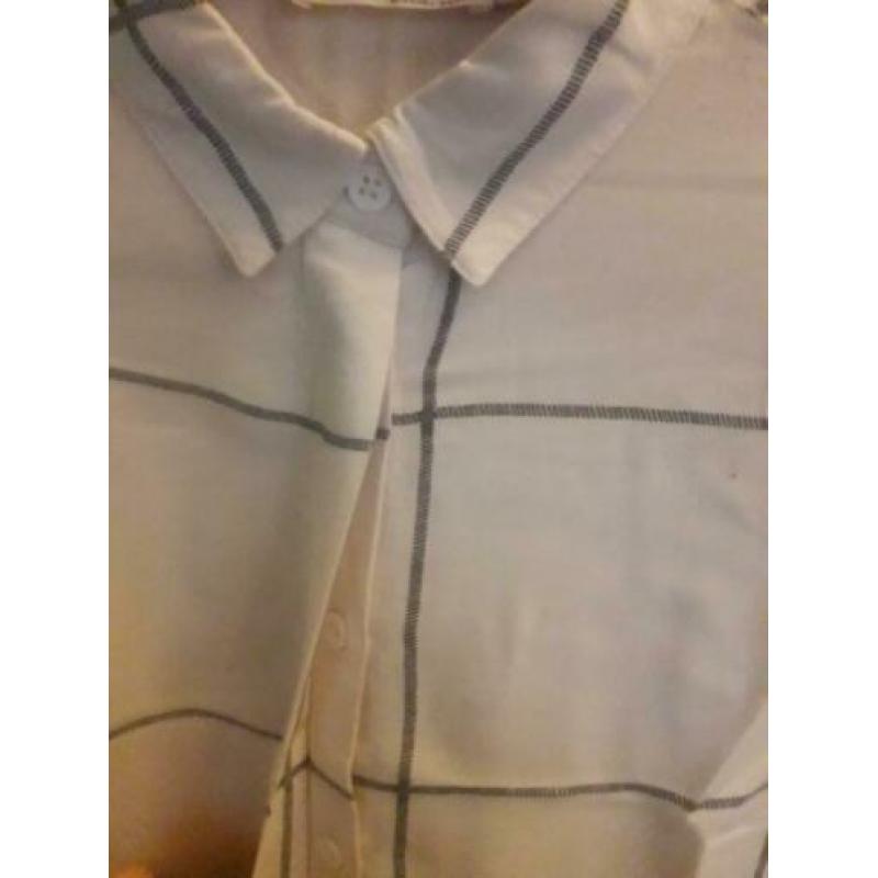 Sissy Boy blouse creme ruiten geruit M