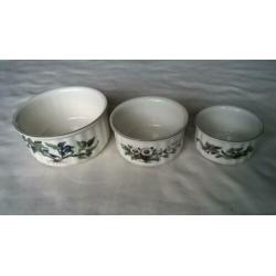 3 Villeroy & Boch Botanica nestschalen soufflé ovenschalen
