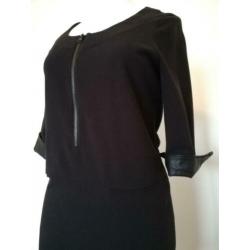 ZGAN Casual Jurk van WE. Maat S. Met PU leather accenten