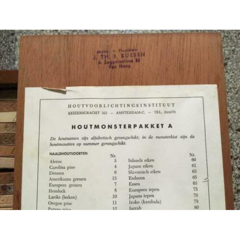Houtmonsterpakket A (kleine plankjes diverse houtsoorten)