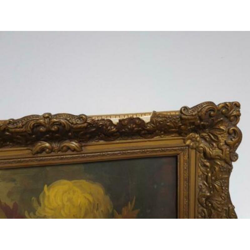 Uitverkoop! Stilleven schilderij met brocante lijst!