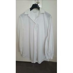 Witte poplin blouse