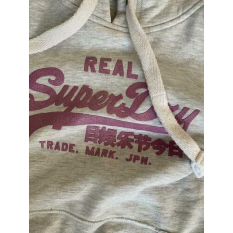 Superdry hoodie helemaal nieuw maat s grijs capuchon winter