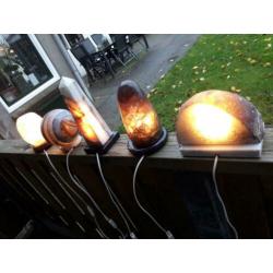 5 Mineraal stenen met lacht, 2 Fluorriet 2Bergkristal Agaat.