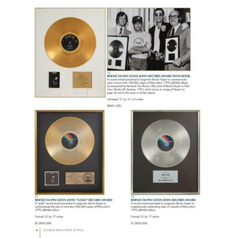Veilingcatalogus Icons & Idols: Bernie Taupin