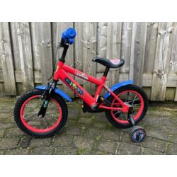 Spiderman fiets met zijwieltjes 14 inch