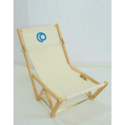 Vintage Arbter design ligstoel fauteuil opvouwbaar hout stof