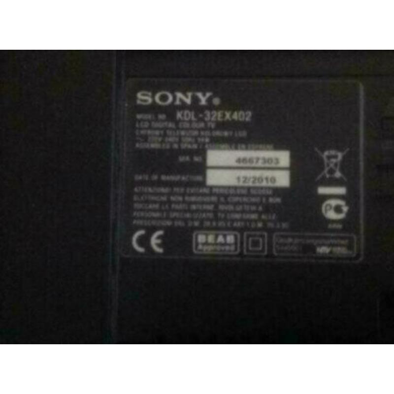 Sony LCD tv 32" KDL-32EX402 Full HD met nieuwe AB Video inV