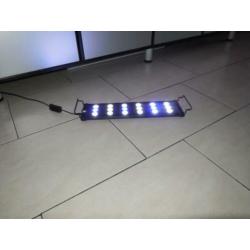 uitschuifbare ledbalk 50 tot 75cm (15 wit led - 3 blauw)