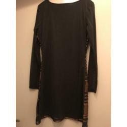 Steps cocktail jurk bruin brons taupe feestelijk s 36 zgan