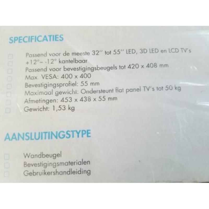 Nog nieuw verpakte tv-wandsteun