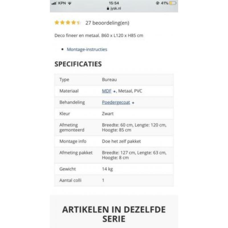 Zo goed als nieuw bureau industrieel