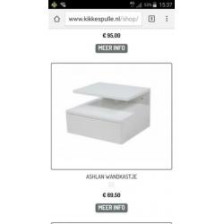 AC Design nachtkastje wit, nieuw in doos, van Kikke Spullen