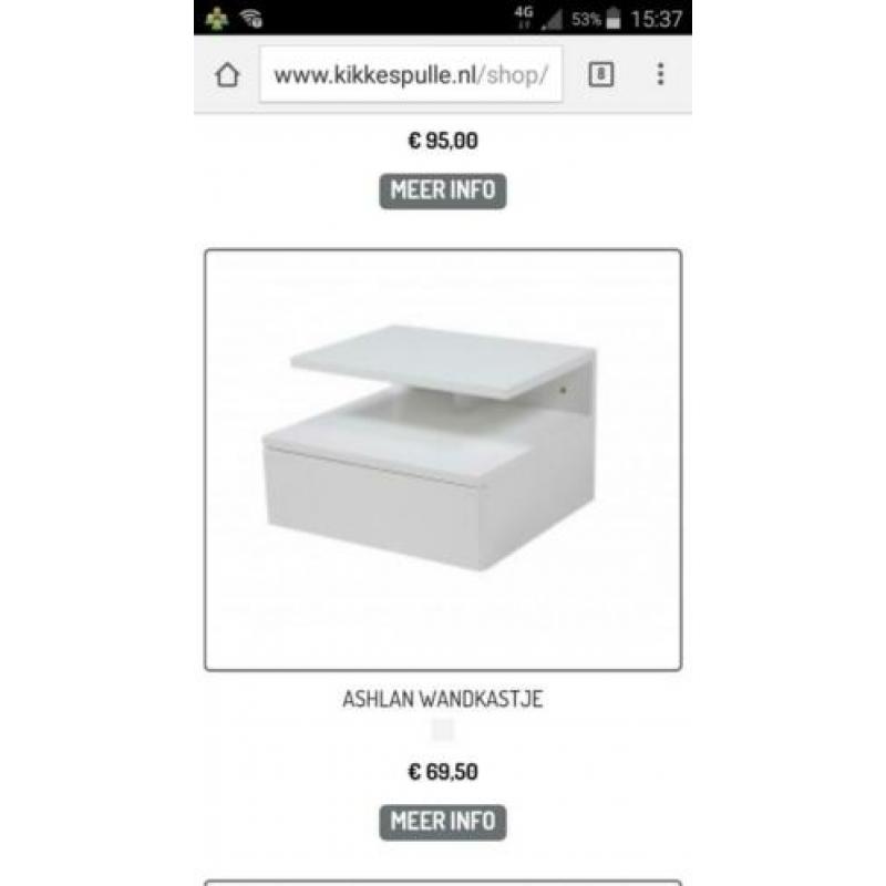AC Design nachtkastje wit, nieuw in doos, van Kikke Spullen
