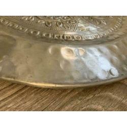 Groot dienblad / schaal zilver 49 cm