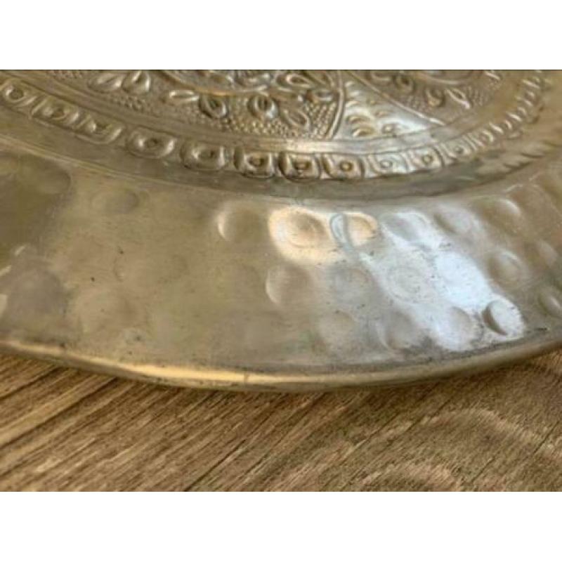 Groot dienblad / schaal zilver 49 cm