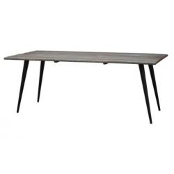 Boomstamtafel houten eettafel 200 x 100 cm naturel staal
