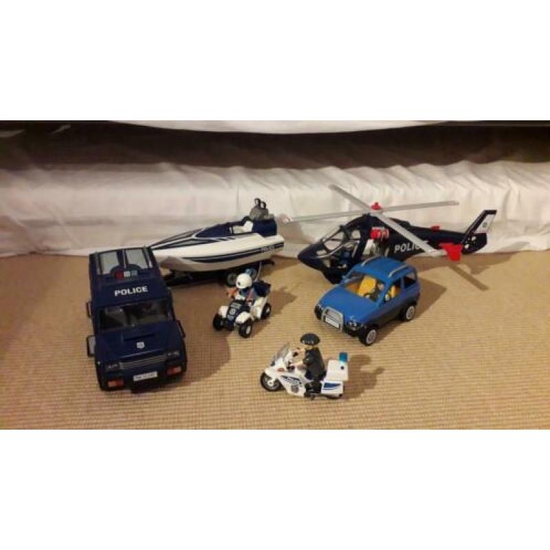 Playmobil politiebureau met uitbreidingen