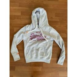 Superdry hoodie helemaal nieuw maat s grijs capuchon winter