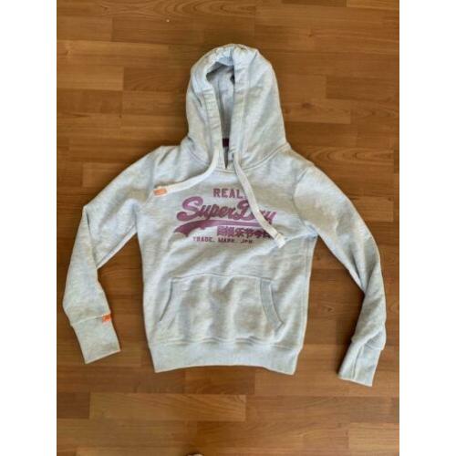 Superdry hoodie helemaal nieuw maat s grijs capuchon winter