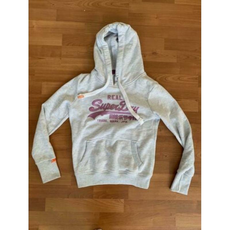 Superdry hoodie helemaal nieuw maat s grijs capuchon winter