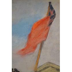 H.W. Jansen - Schilderij van havengezicht - Rotterdam?