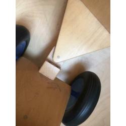 Van Dijk Toys loopfiets en aanhanger hout