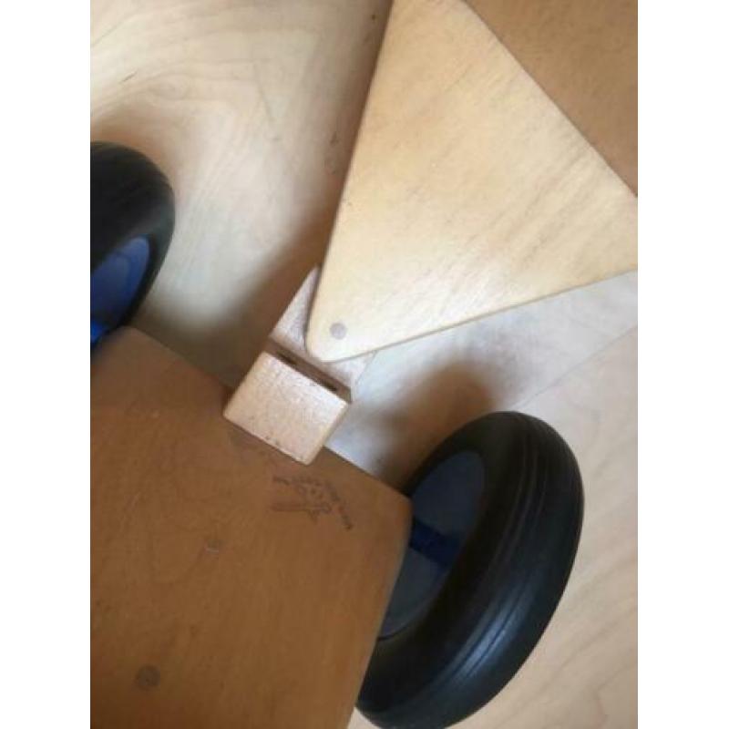 Van Dijk Toys loopfiets en aanhanger hout