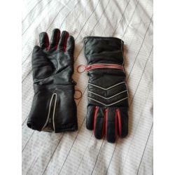 Lange leren handschoenen maat 9 a 9.5