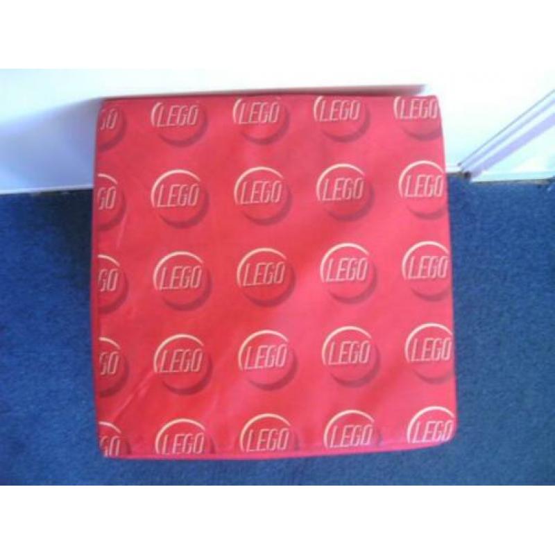 Originele Lego opbergbak, poef, krukje, rood, 30x30x30 cm