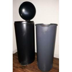 Brabantia Retrobin mat zwart, zware kwaliteit, 30 liter!