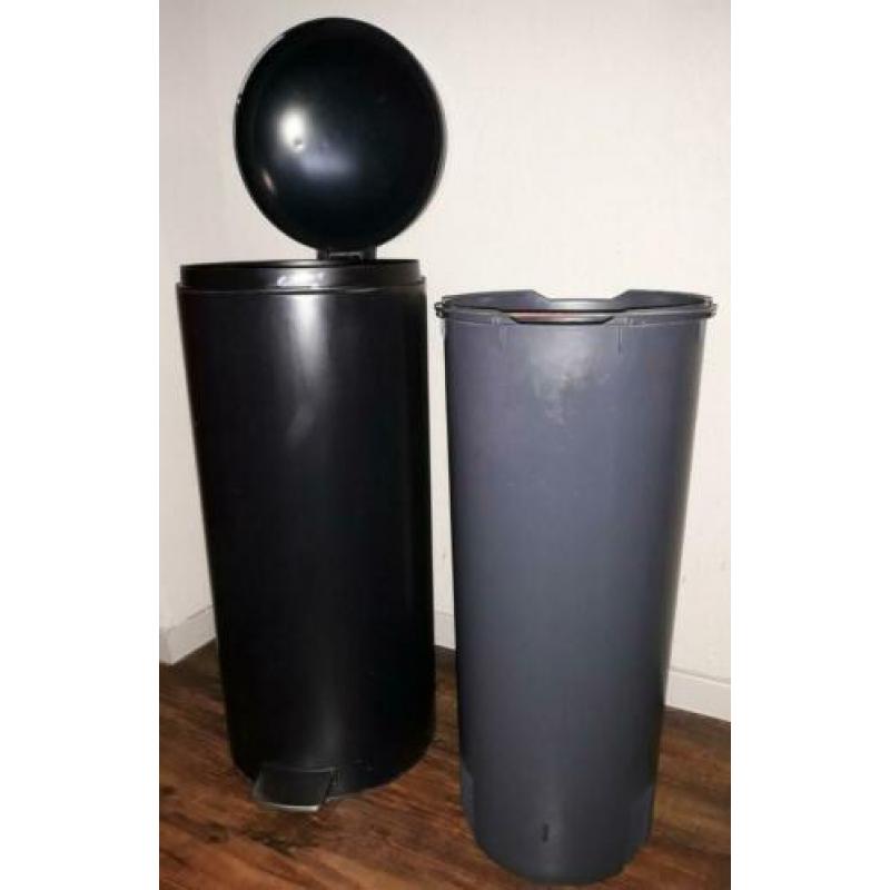 Brabantia Retrobin mat zwart, zware kwaliteit, 30 liter!